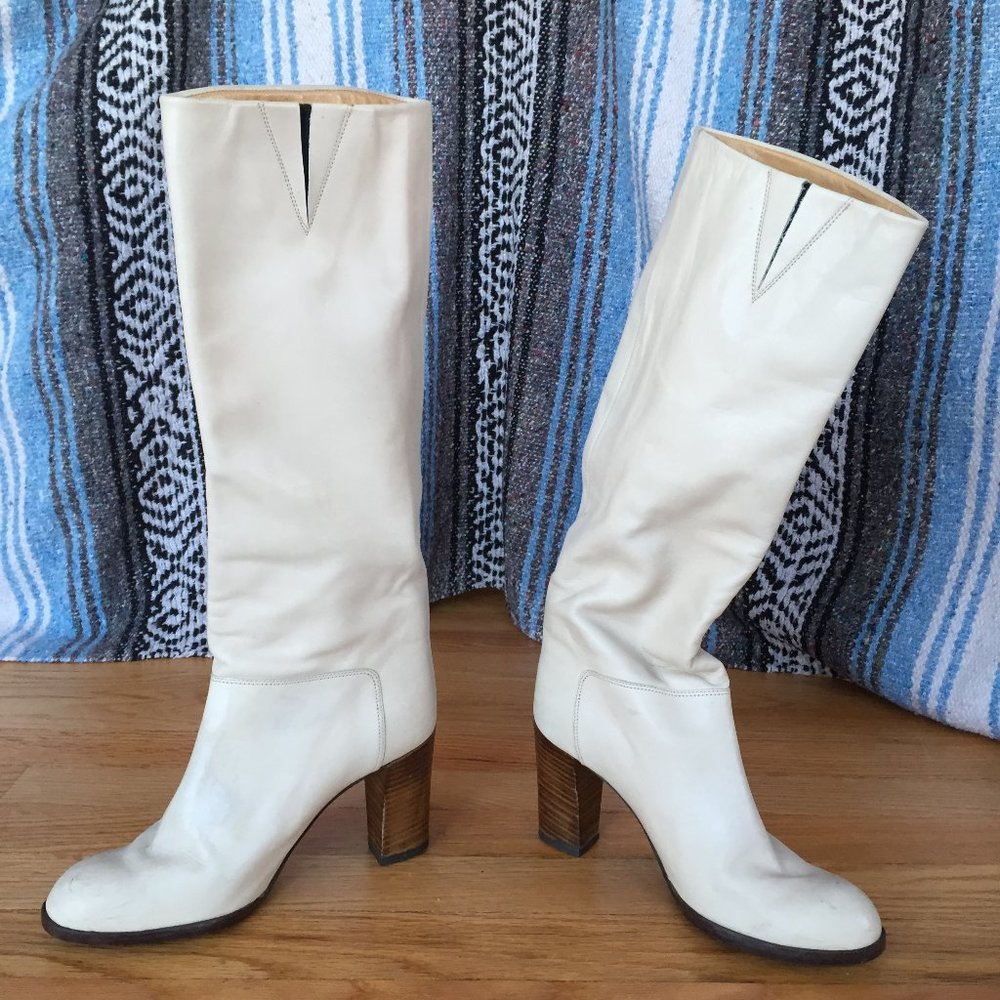 White Leather Boots